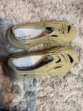 Rose In Good Faith Foam Mules Shoes Size 12 Tan Beige